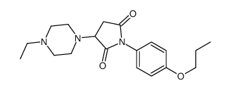 3-(4-ethylpiperazin-1-yl)-1-(4-propoxyphenyl)pyrrolidine-2,5-dione结构式