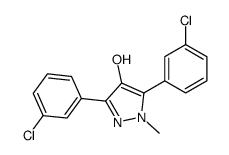 3,5-bis(3-chlorophenyl)-1-methylpyrazol-4-ol结构式