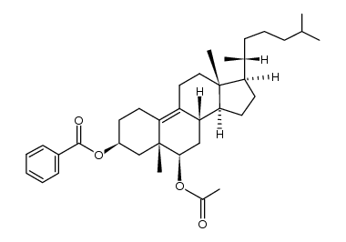 6β-acetoxy-3β-benzoyloxy-5-methyl-19-nor-5β-cholestene-(9) Structure