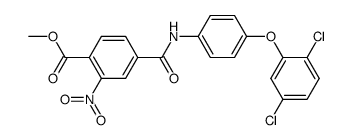 N-[4-(2,5-Dichloro-phenoxy)-phenyl]-2-nitro-terephthalamic acid methyl ester结构式