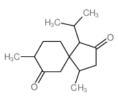 Spiro[4.5]decane-2,7-dione,4,8-dimethyl-1-(1-methylethyl)-, (1R,4S,5S,8S)-结构式