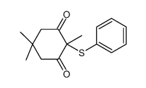 2,5,5-trimethyl-2-phenylsulfanylcyclohexane-1,3-dione Structure