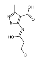 5-(3-chloropropanoylamino)-3-methyl-1,2-thiazole-4-carboxylic acid结构式