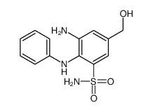 3-amino-2-anilino-5-(hydroxymethyl)benzenesulfonamide结构式