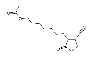 7-(2-cyano-5-oxocyclopentyl)heptyl acetate结构式