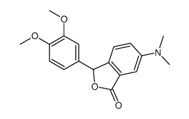 3-(3,4-dimethoxyphenyl)-6-(dimethylamino)-3H-2-benzofuran-1-one结构式