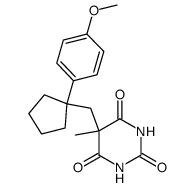 5-[1-(4-methoxy-phenyl)-cyclopentylmethyl]-5-methyl-pyrimidine-2,4,6-trione Structure
