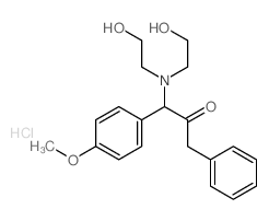 1-(bis(2-hydroxyethyl)amino)-1-(4-methoxyphenyl)-3-phenyl-propan-2-one structure