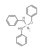 Phosphorodiamidothioicacid, N,N'-diphenyl-, O-phenyl ester structure