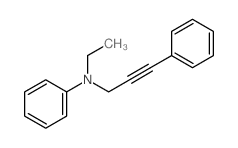 N-ethyl-N-(3-phenylprop-2-ynyl)aniline structure