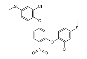 2,4-bis(2-chloro-4-methylsulfanylphenoxy)-1-nitrobenzene结构式