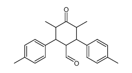 3,5-Dimethyl-4-oxo-2,6-di-p-tolyl-cyclohexanecarbaldehyde Structure