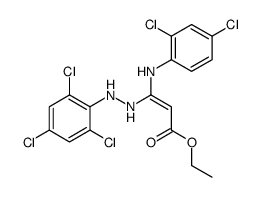 ethyl 3-[(2,4-dichlorophenyl)amino]-3-[2-(2,4,6-trichlorophenyl)hydrazino]acrylate结构式