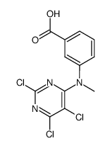 3-[methyl-(2,5,6-trichloro-pyrimidin-4-yl)-amino]-benzoic acid结构式