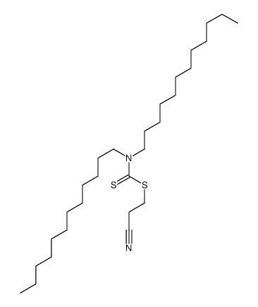 2-cyanoethyl N,N-didodecylcarbamodithioate Structure