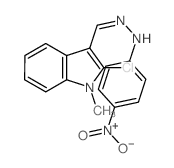 1H-Indole-3-carboxaldehyde,2-chloro-1-methyl-, 2-(4-nitrophenyl)hydrazone结构式