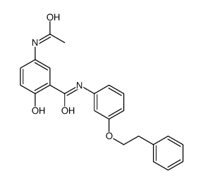 5-acetamido-2-hydroxy-N-[3-(2-phenylethoxy)phenyl]benzamide Structure