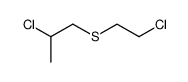 2-chloro-1-(2-chloro-ethylsulfanyl)-propane结构式