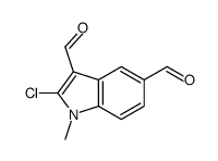 2-chloro-1-methylindole-3,5-dicarbaldehyde Structure