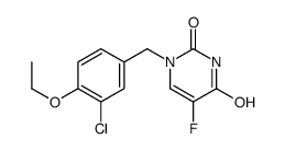 1-[(3-chloro-4-ethoxyphenyl)methyl]-5-fluoropyrimidine-2,4-dione结构式