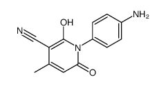 1-(4-Aminophenyl)-1,2-dihydro-6-hydroxy-4-methyl-2-oxo-3-pyridinecarbonitrile结构式