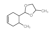 4-methyl-2-(6-methyl-1-cyclohex-3-enyl)-1,3-dioxolane structure