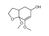 5-Benzofuranol,2,3,3a,4,5,7a-hexahydro-7,7a-dimethoxy-(9CI)结构式