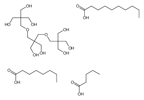 decanoic acid,2-[[3-hydroxy-2-[[3-hydroxy-2,2-bis(hydroxymethyl)propoxy]methyl]-2-(hydroxymethyl)propoxy]methyl]-2-(hydroxymethyl)propane-1,3-diol,octanoic acid,pentanoic acid结构式