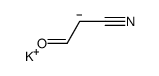 potassium,3-oxopropanenitrile Structure