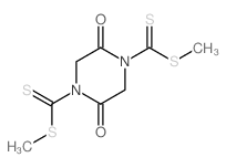 1,4-bis(methylsulfanylcarbothioyl)piperazine-2,5-dione structure