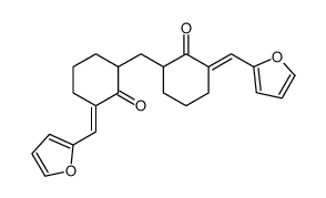 2-(furan-2-ylmethylidene)-6-[[3-(furan-2-ylmethylidene)-2-oxocyclohexyl]methyl]cyclohexan-1-one结构式