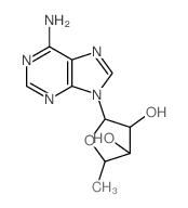 1H-Purin-6-amine,9-(5-deoxy-b-D-xylofuranosyl)- (9CI) Structure