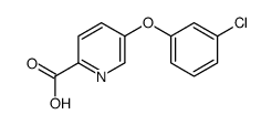 5-(3-chlorophenoxy)pyridine-2-carboxylic acid结构式