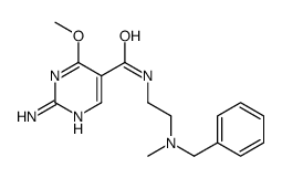 2-amino-N-[2-[benzyl(methyl)amino]ethyl]-4-methoxypyrimidine-5-carboxamide结构式