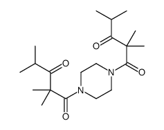 2,2,4-trimethyl-1-[4-(2,2,4-trimethyl-3-oxopentanoyl)piperazin-1-yl]pentane-1,3-dione结构式