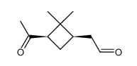 [(1R,3R)-3-acetyl-2,2-dimethylcyclobutyl]acetaldehyde Structure