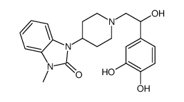 1-[1-[2-(3,4-dihydroxyphenyl)-2-hydroxyethyl]piperidin-4-yl]-3-methylbenzimidazol-2-one结构式