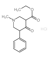 3-Piperidinecarboxylicacid, 1-methyl-4-oxo-5-phenyl-, ethyl ester, hydrochloride, trans- (9CI) picture