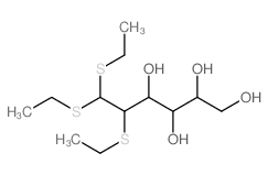 5,6,6-tris(ethylsulfanyl)hexane-1,2,3,4-tetrol结构式