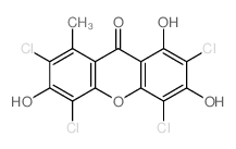 9H-Xanthen-9-one,2,4,5,7-tetrachloro-1,3,6- trihydroxy-8-methyl- picture