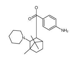 1,7,7-Trimethyl-2-exo-piperidinobicyclo(2.2.1)heptan-3-endo-ol p-amino benzoate (ester) Structure