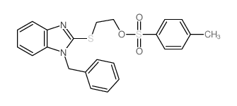 1-benzyl-2-[2-(4-methylphenyl)sulfonyloxyethylsulfanyl]benzoimidazole结构式