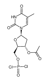 5'-(dichlorophosphinyl)-3'-acetylthymidine Structure
