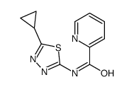 2-Pyridinecarboxamide,N-(5-cyclopropyl-1,3,4-thiadiazol-2-yl)-(9CI)结构式