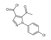 5-acetyl-1-(4-chlorophenyl)pyrazole-4-carbonyl chloride Structure