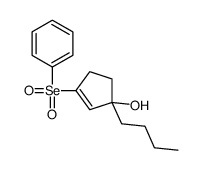 1-butyl-3-phenylselenonylcyclopent-2-en-1-ol结构式