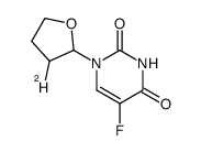 5-fluoro-1-(tetrahydrofuran-2-yl-3-d)pyrimidine-2,4(1H,3H)-dione Structure