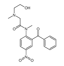 N-(2-benzoyl-4-nitrophenyl)-2-[2-hydroxyethyl(methyl)amino]-N-methylacetamide结构式