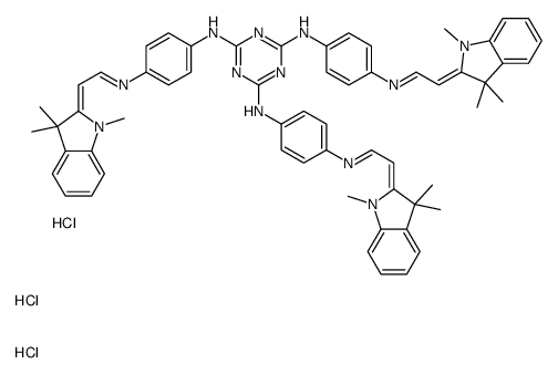 2,2',2''-[1,3,5-triazine-2,4,6-triyltris(imino-p-phenyleneiminovinylene)]tris[1,3,3-trimethyl-3H-indolium] trichloride picture