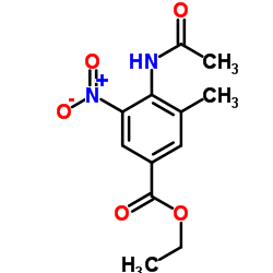 Ethyl 4-acetamido-3-methyl-5-nitrobenzoate Structure